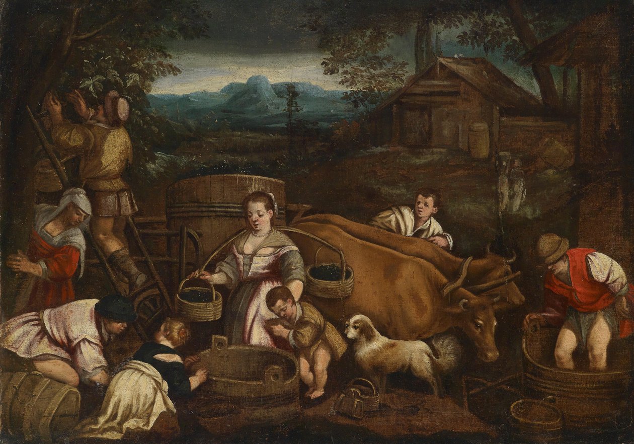Az ősz (szőlő betakarítása) alkotó: School of Francesco Bassano the Younger