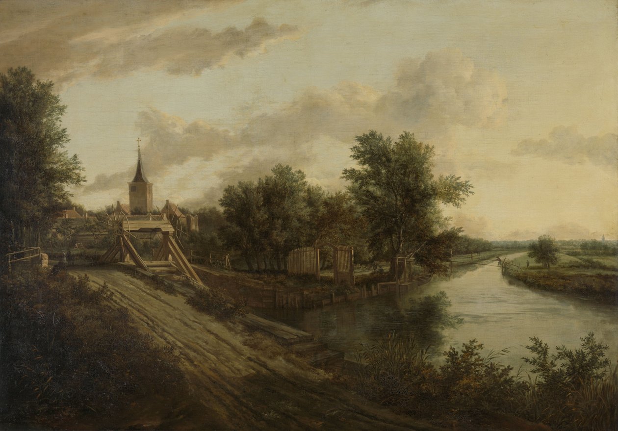 Táj a Gördülő híddal alkotó: School of Jacob van Ruisdael
