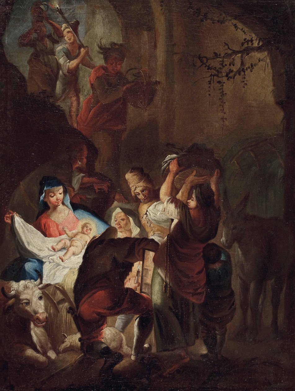 A pásztorok imádása alkotó: School of Johann Evangelist Holzer