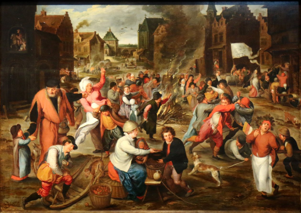 Magyar: Szent Márton ünnepe alkotó: School of Marten van Cleve