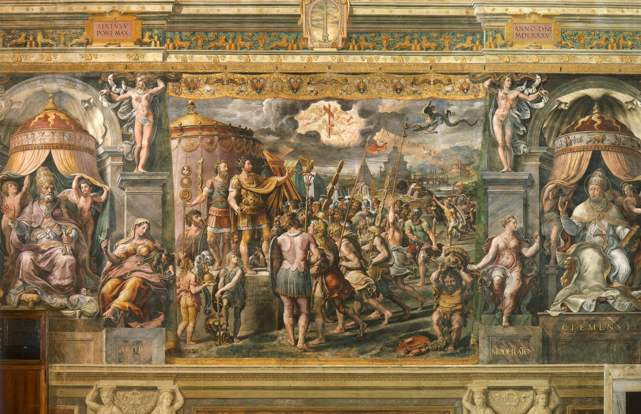 A kereszt látása alkotó: School of Raphael