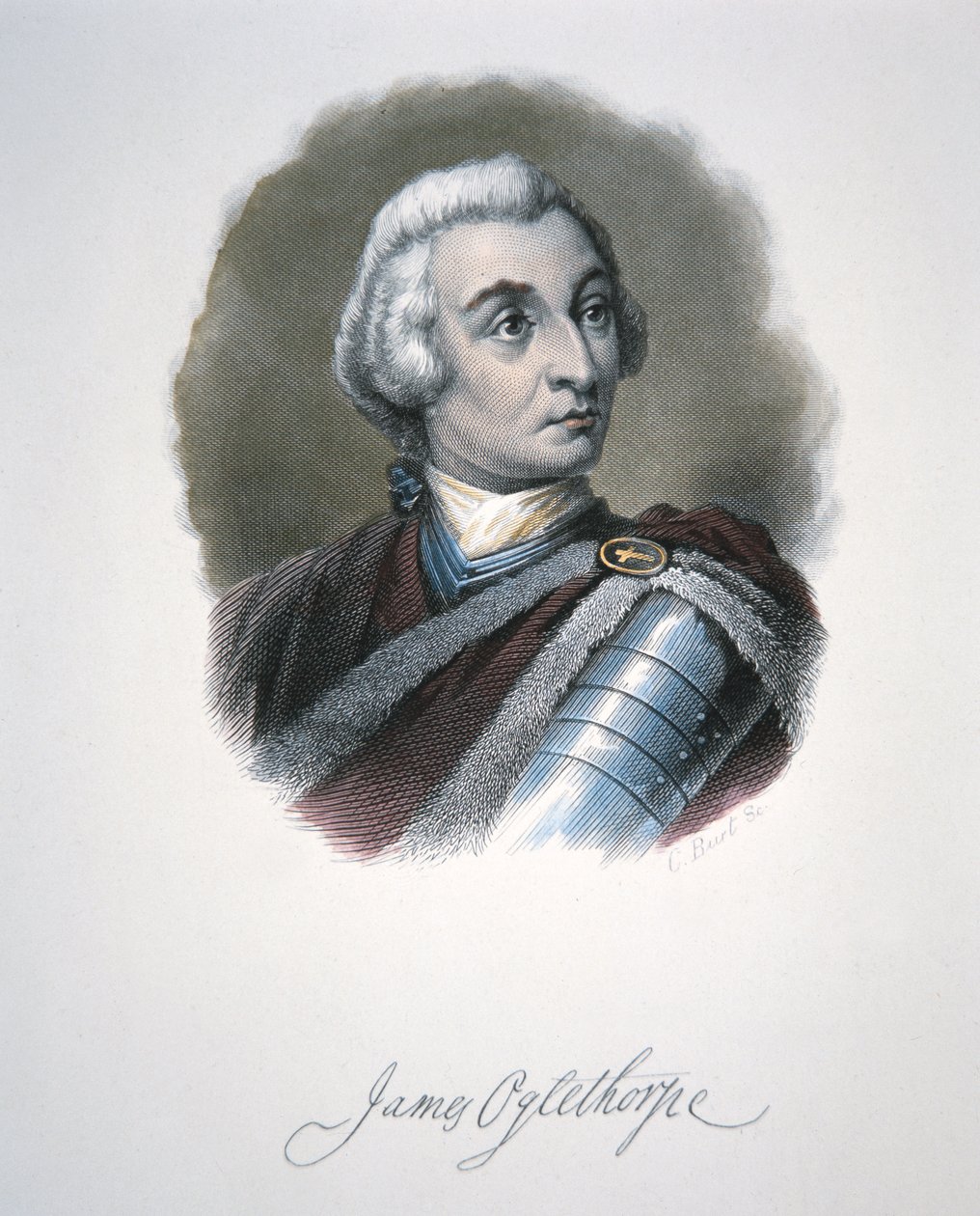 James Edward Oglethorpe (színes litó) alkotó: School American