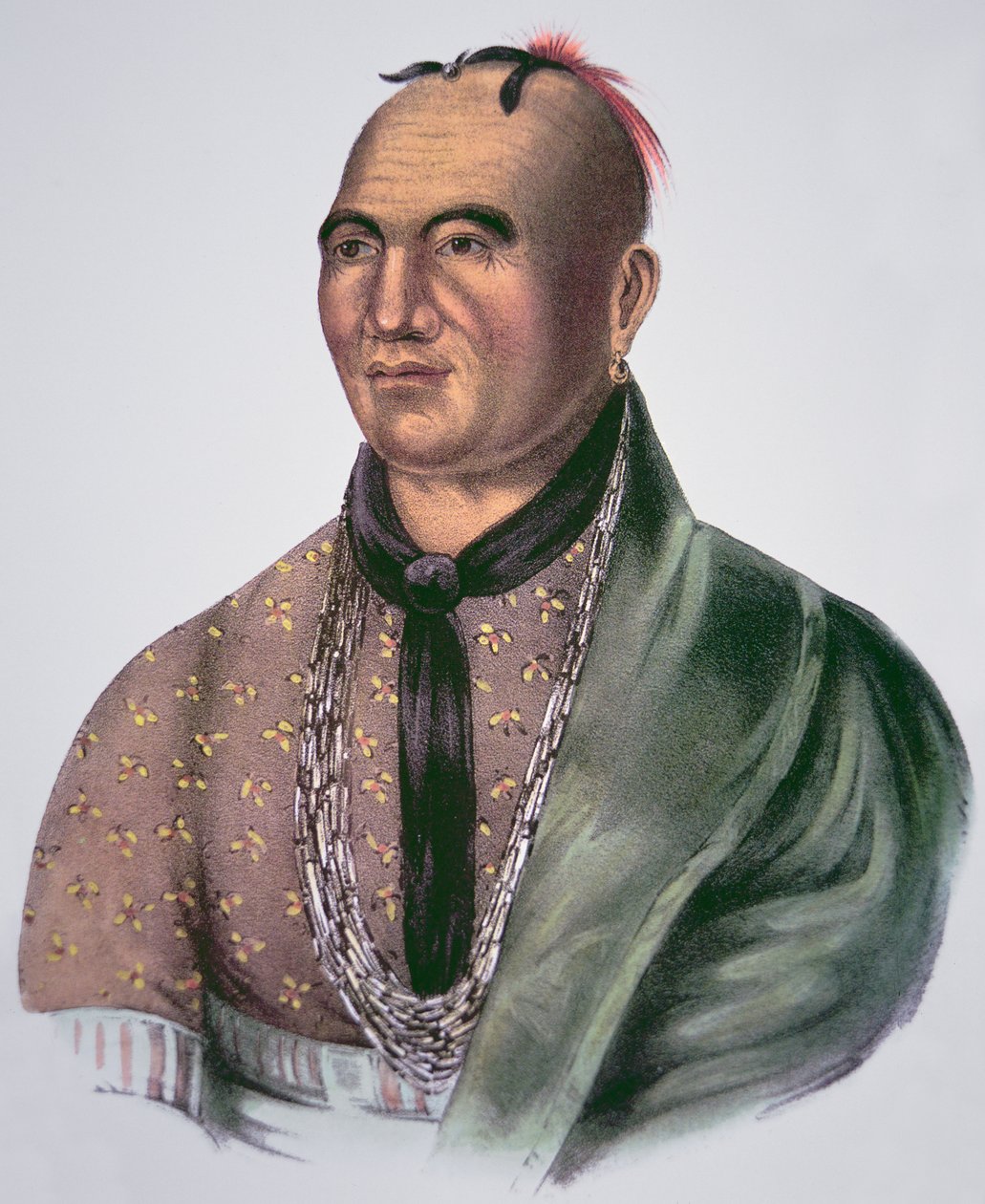 Joseph Brant (1742-1807) a mohawkok főnöke (színes litó) alkotó: School American