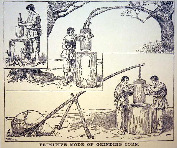 A kukorica őrlésének primitív módszere (litho) alkotó: School American