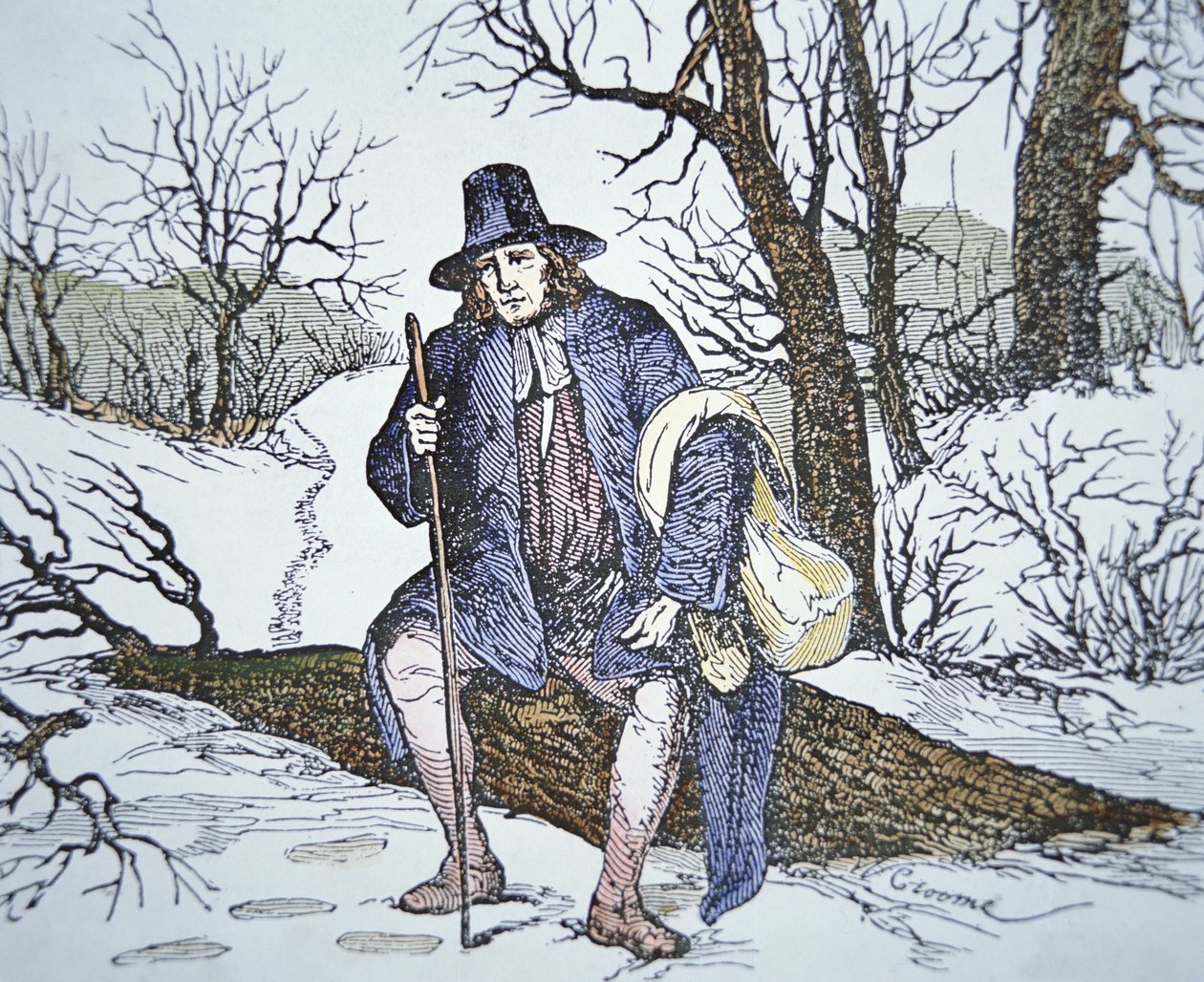 Roger Williams a vadonban (színes litó) alkotó: School American