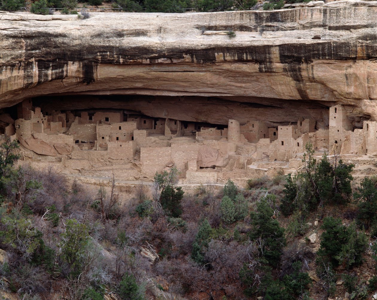 Kilátás a Cliff-palota helyszínére (1993, fényképezés) alkotó: School Anasazi