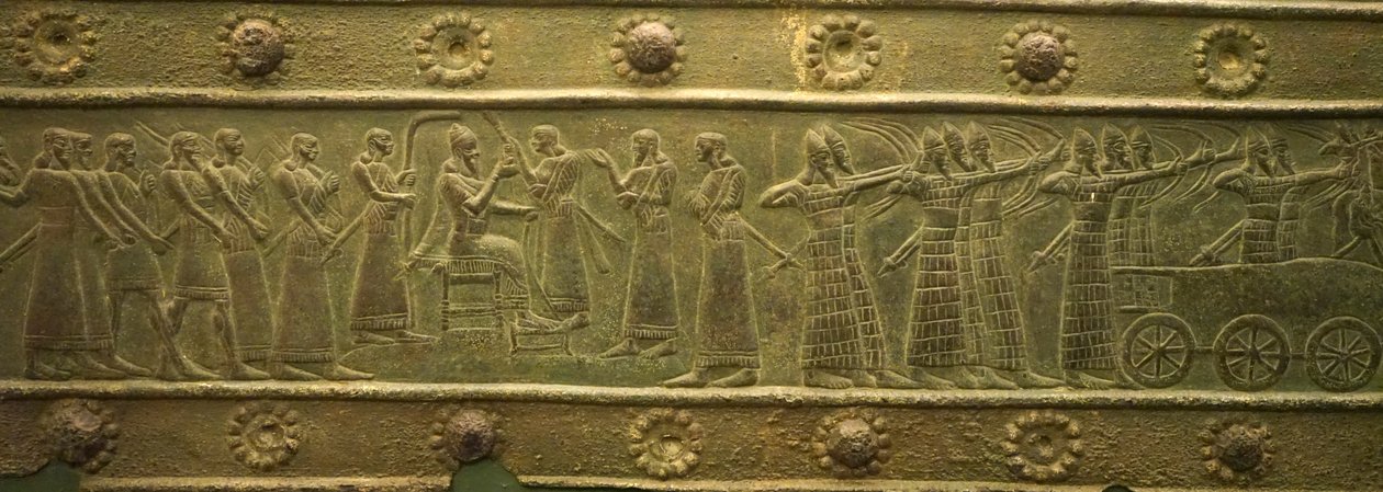 Balawat kapuk az ókori Asszír Birodalomból (alacsony dombormű) alkotó: School Assyrian