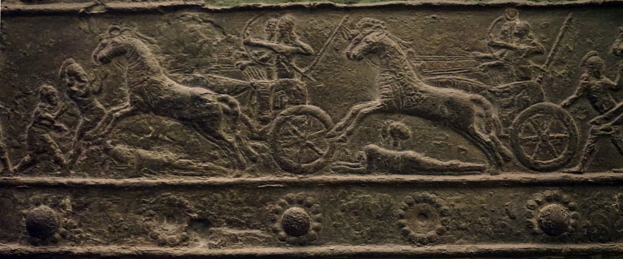 Balawat kapuk az ókori Asszír Birodalomból (alacsony dombormű) alkotó: School Assyrian