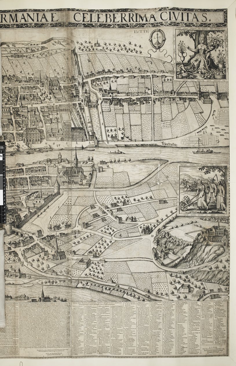 Liège, kilátással a palotára alkotó: School Belgian