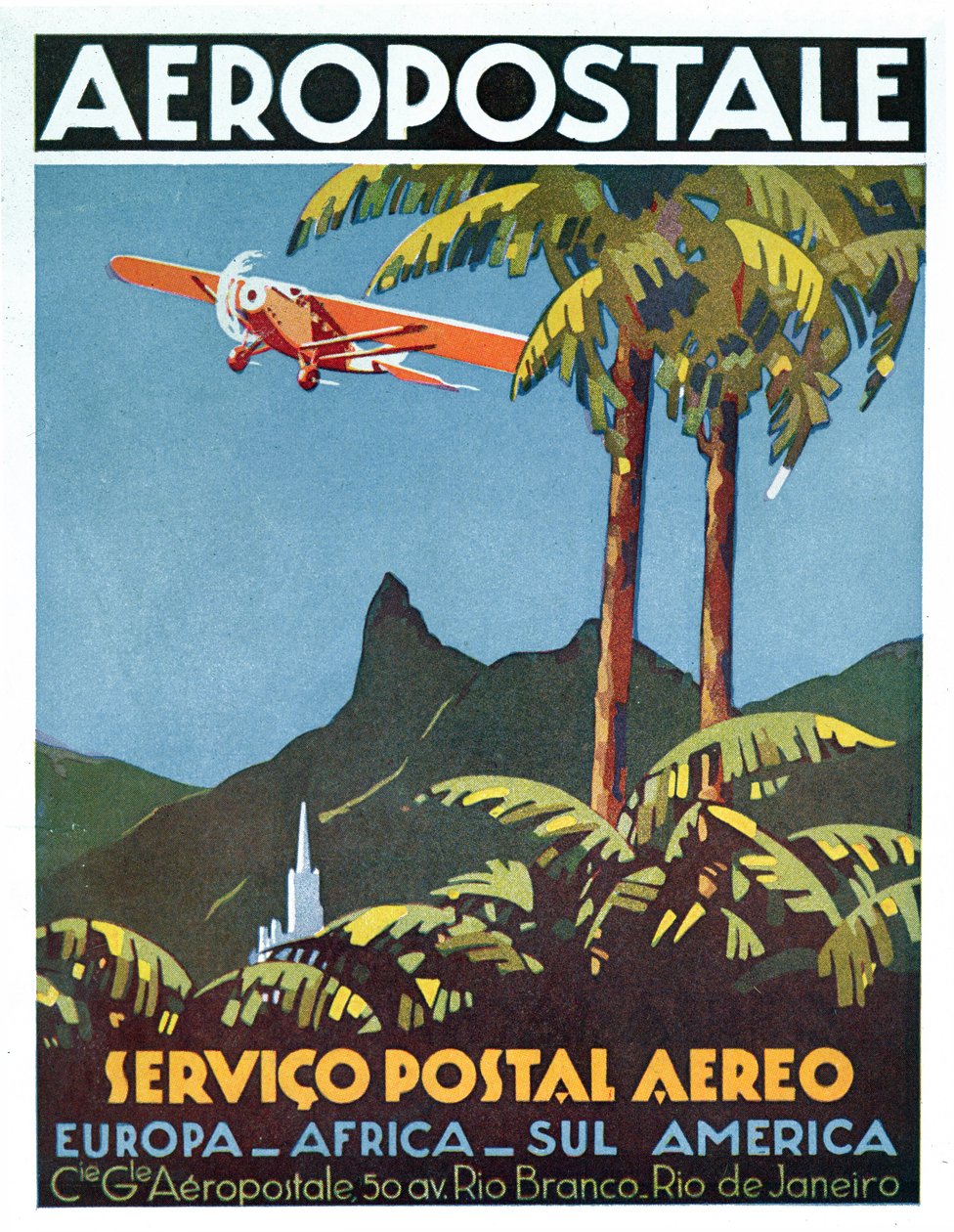 Aeropostale", Légi Posta, Rio de Janeiro alkotó: School Brazilian