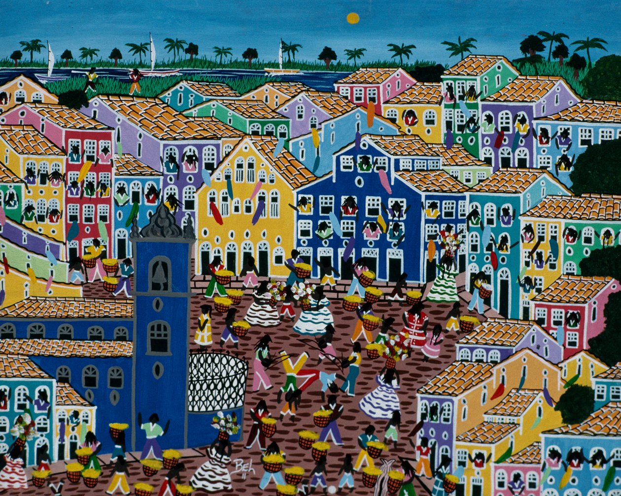 Piacot ábrázoló naiv művészet, Bahia állam, Brazília alkotó: School Brazilian