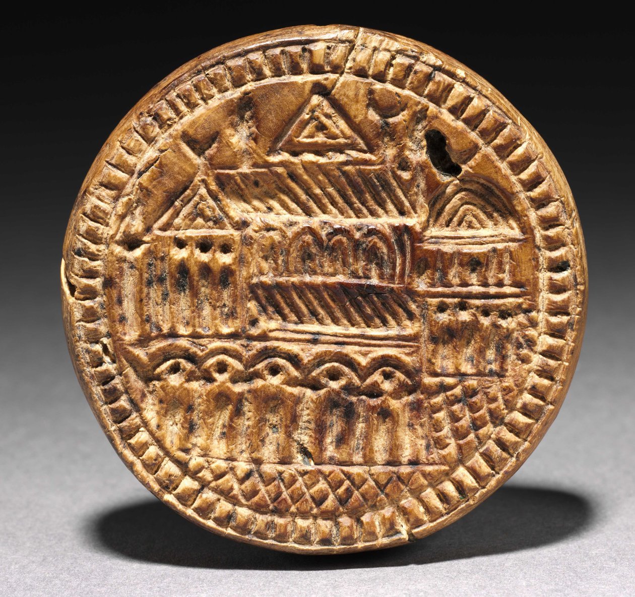 Eulogia (áldásos) kenyérforma, 600-900-as évek (fa) alkotó: School Byzantine
