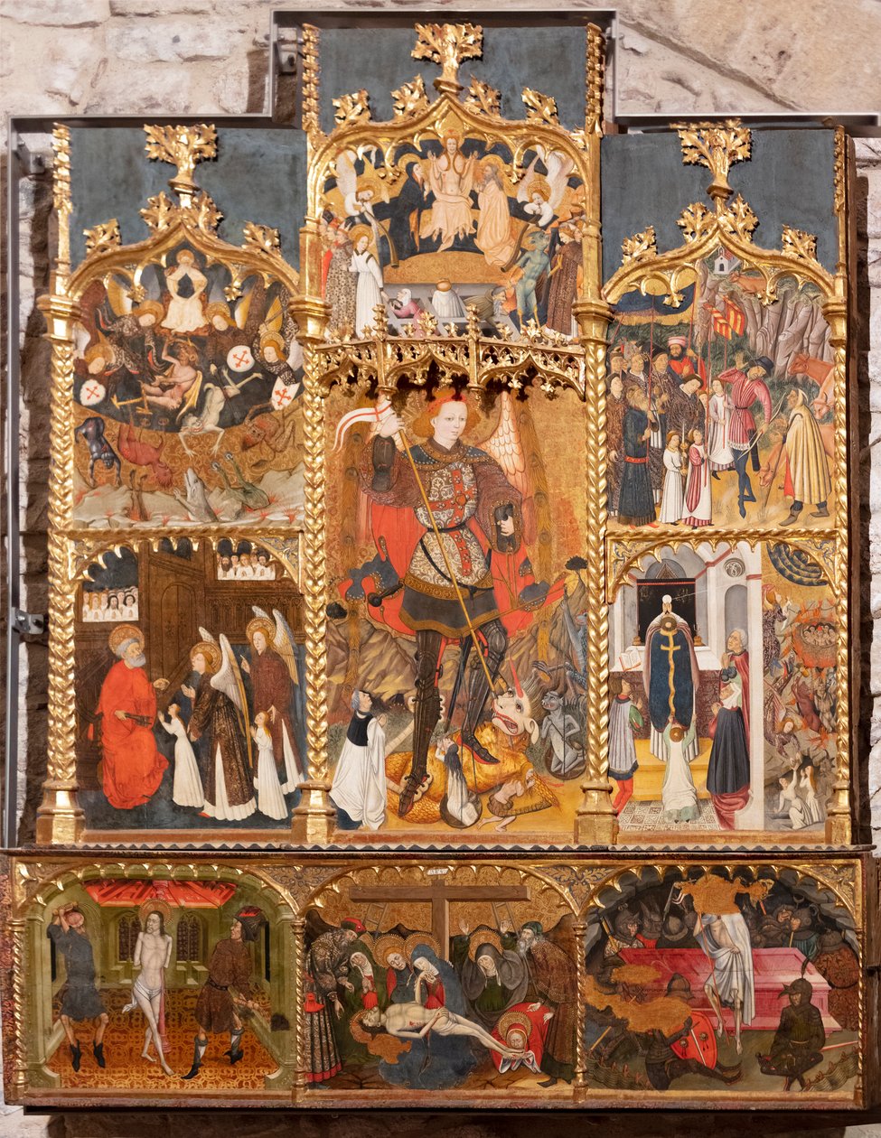 Sant Miquel, Jaume Cirera, Guillem Talarn oltárképe alkotó: School Catalan