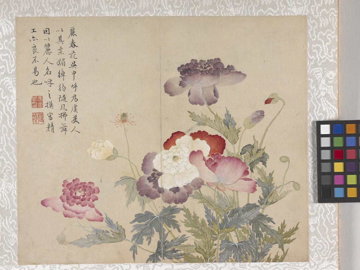 8 leveles virágalbum, 1700-as évek közepe (tinta és szín, papír) alkotó: School Chinese