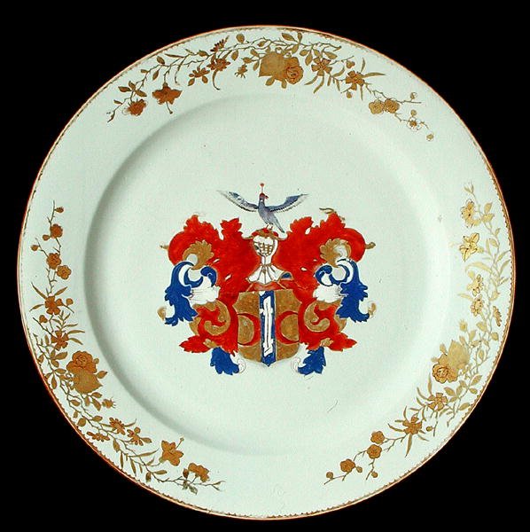 Kínai imari porcelán töltő amszterdami Valckenier karjaival, 1750 körül (porcelán) alkotó: School Chinese