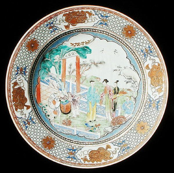 Famille rose töltő, 1730 körül (porcelán) alkotó: School Chinese