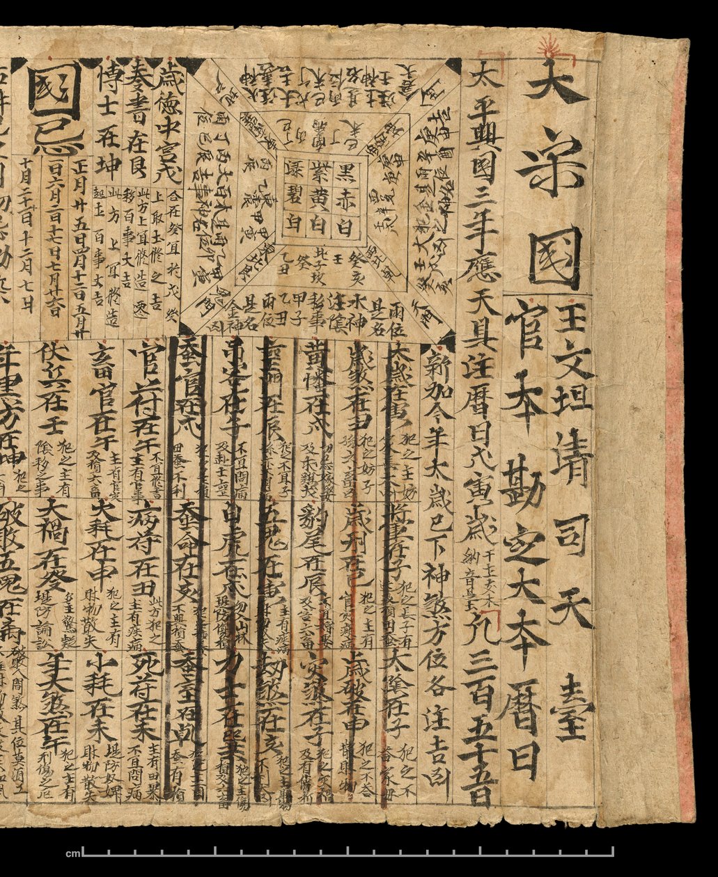 Almanach i.sz. 978-ra, Dunhuang Mogao, Kína, 978 körül (tinta papíron) alkotó: School Chinese