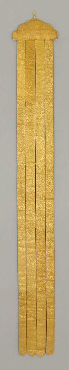 Banderole/Temple Hanging, 18. század körül (selyembrokát) alkotó: School Chinese