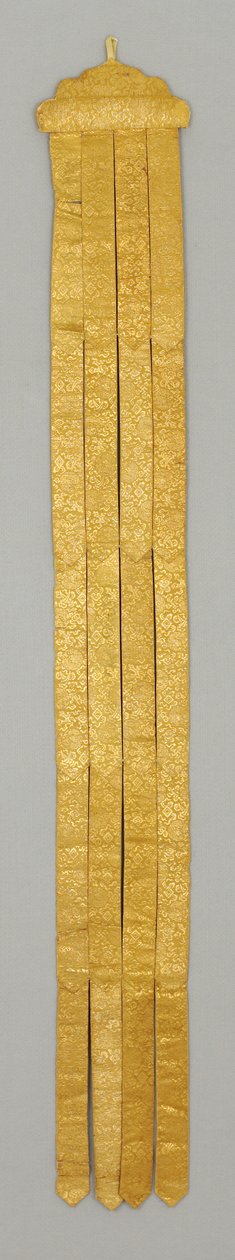 Banderole/Temple Hanging, 18. század körül (selyembrokát) alkotó: School Chinese
