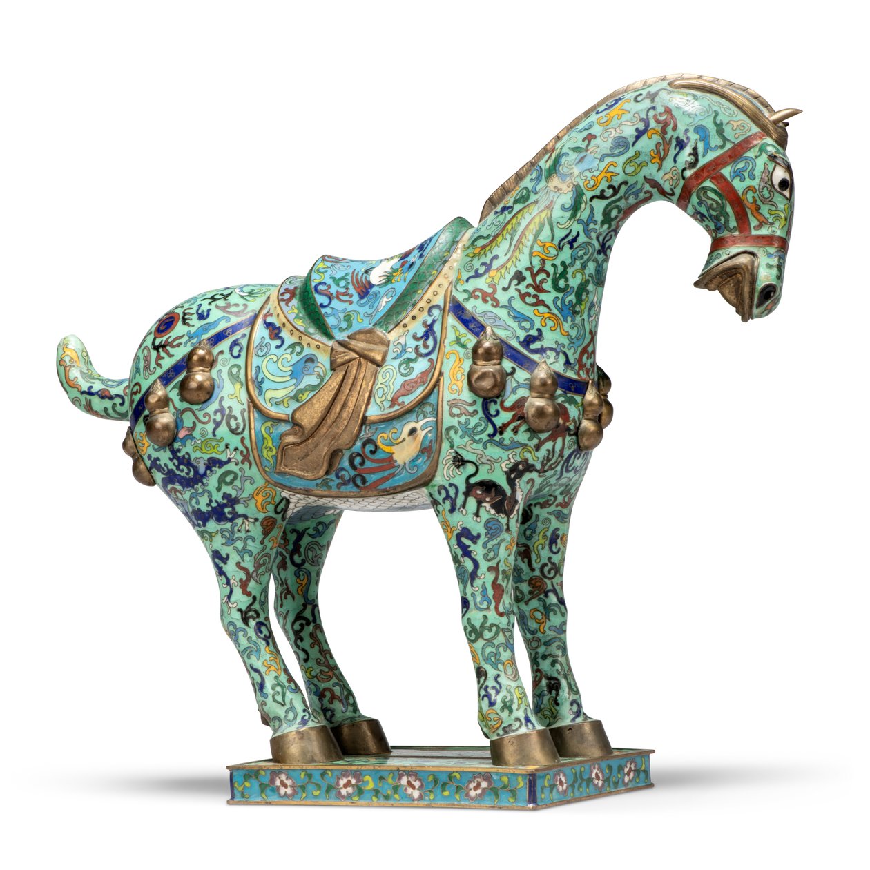 Ló, 20. század (cloisonné zománc) alkotó: School Chinese