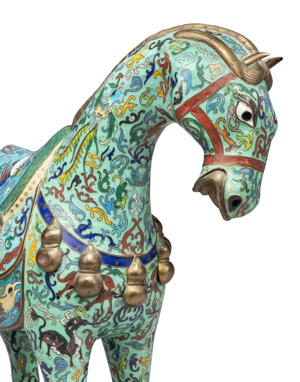 Ló, 20. század (cloisonné zománc) alkotó: School Chinese