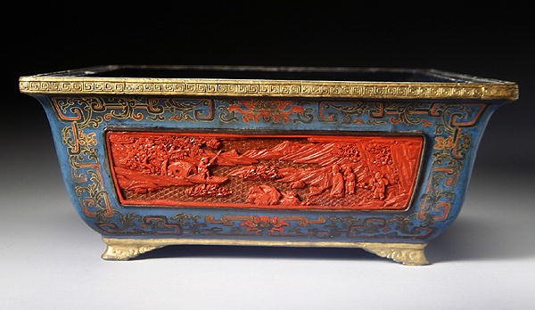 Jardiniere, Qianlong időszak (1736-95) (lakkozott fa) (lásd még: 272176) alkotó: School Chinese