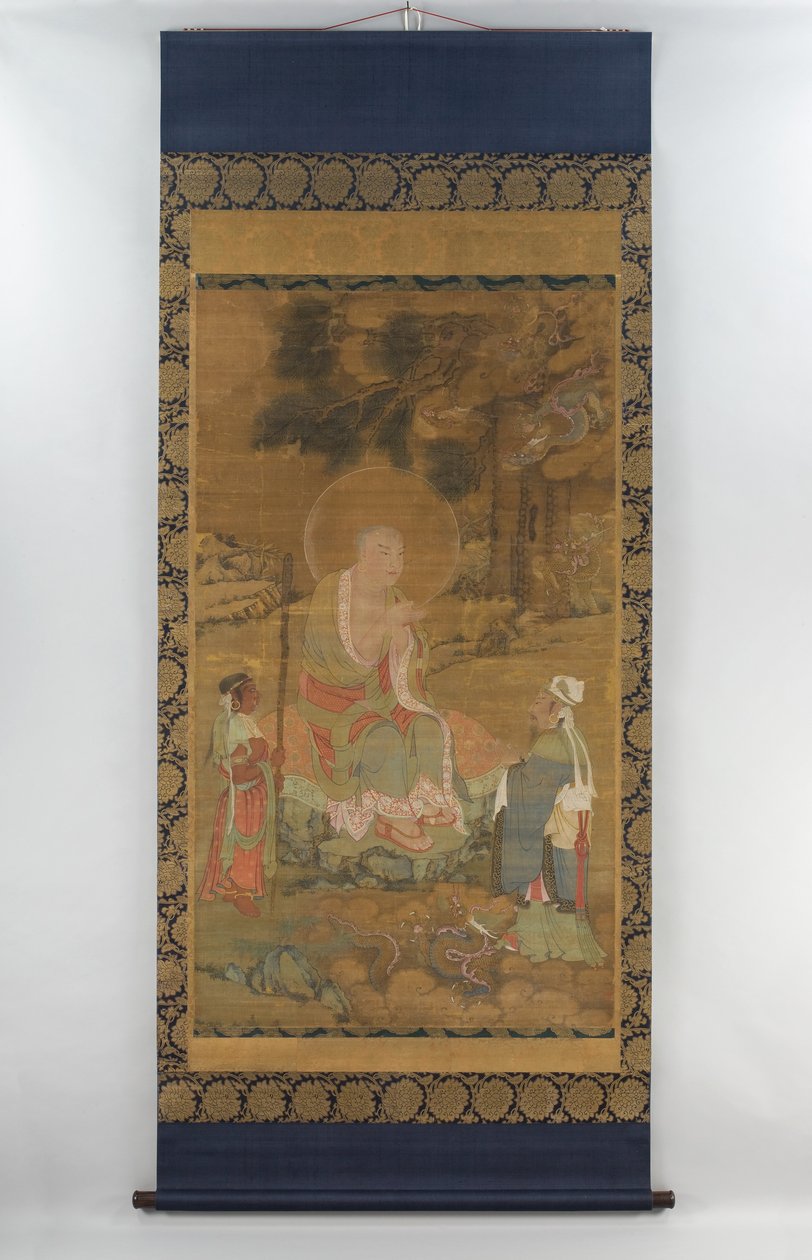 Lohan Summoning Dragons, Yuan dinasztia vagy Ming dinasztia alkotó: School Chinese