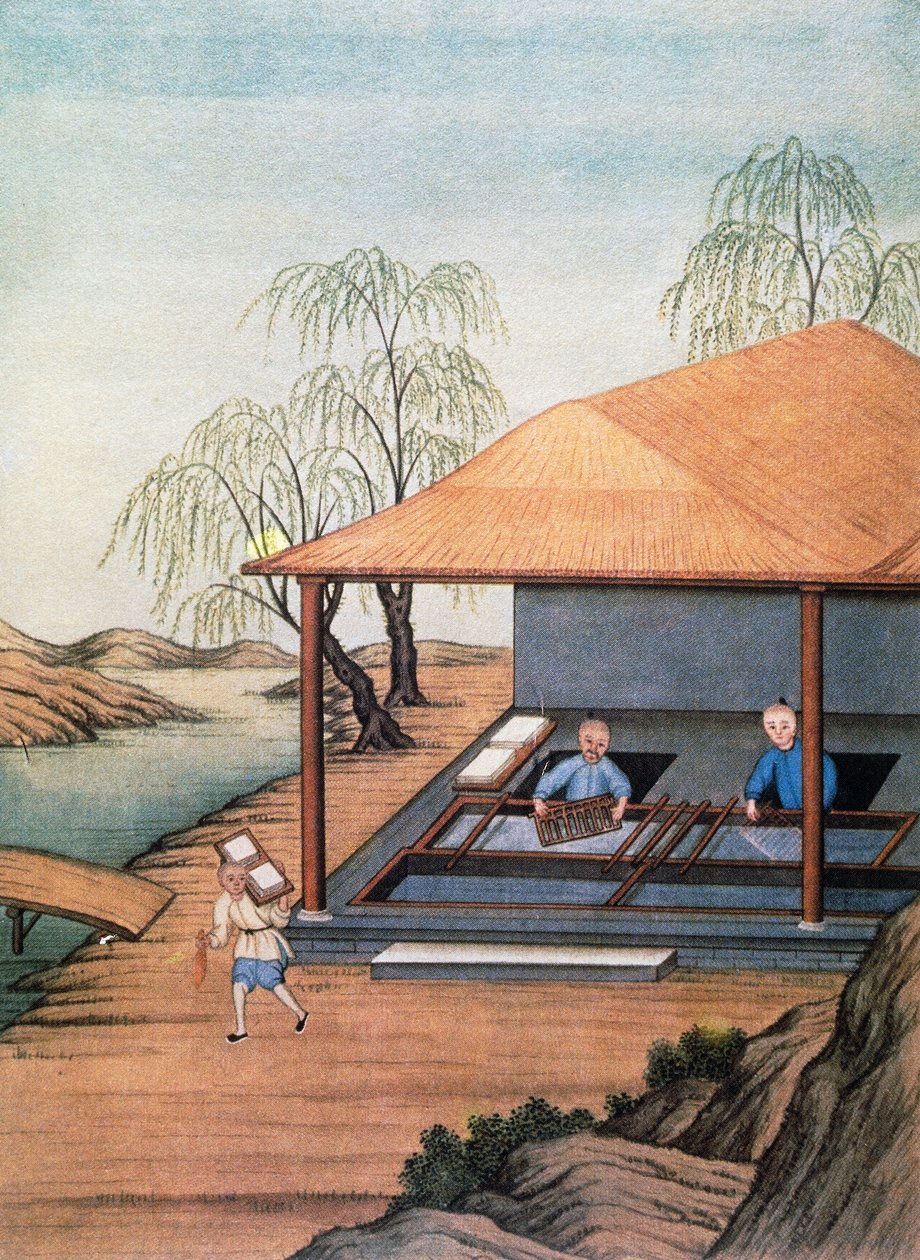 Régi papírgyár, színes nyomtatás, Kína alkotó: School Chinese