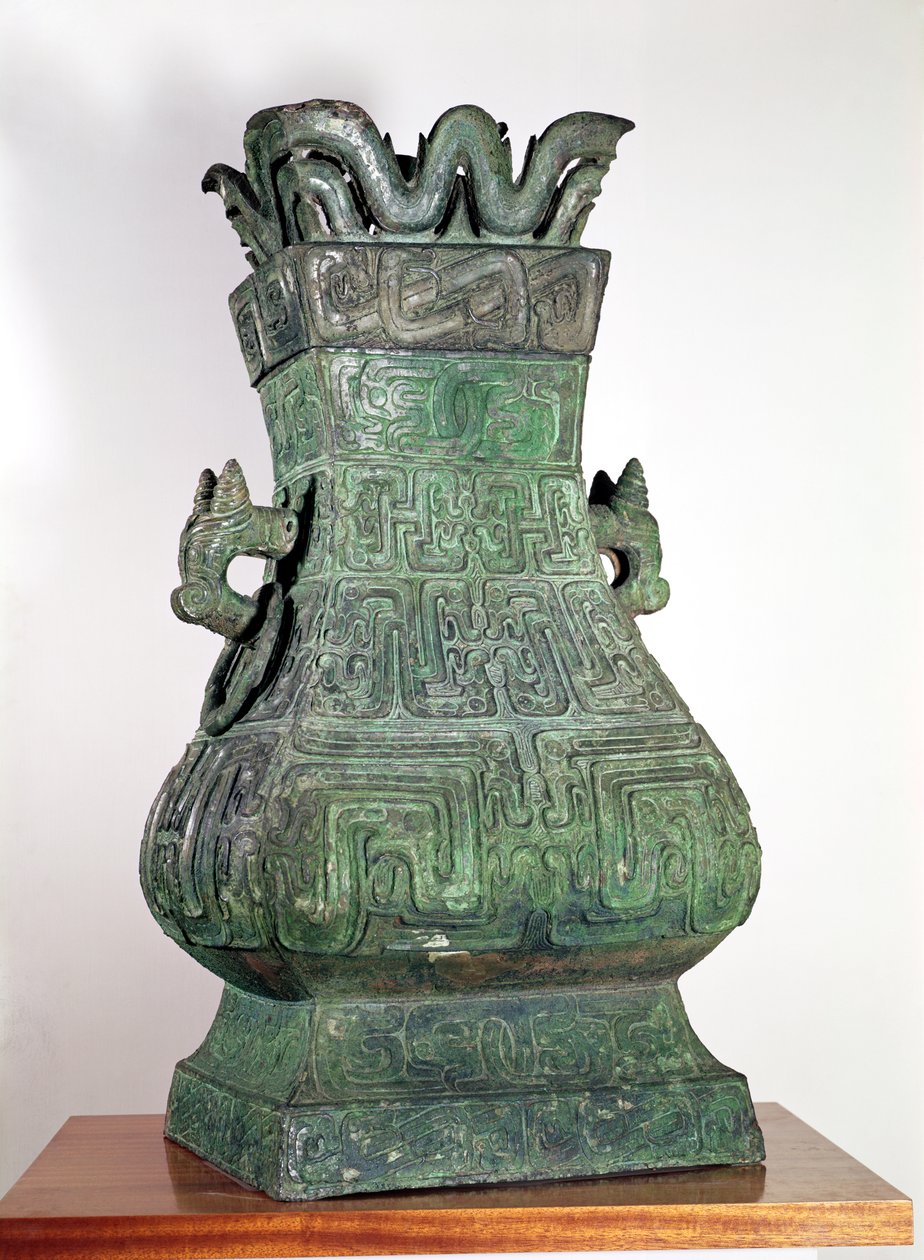 Rituális „Hu” váza, Chou-dinasztia, ie 8-6. század (bronz) alkotó: School Chinese