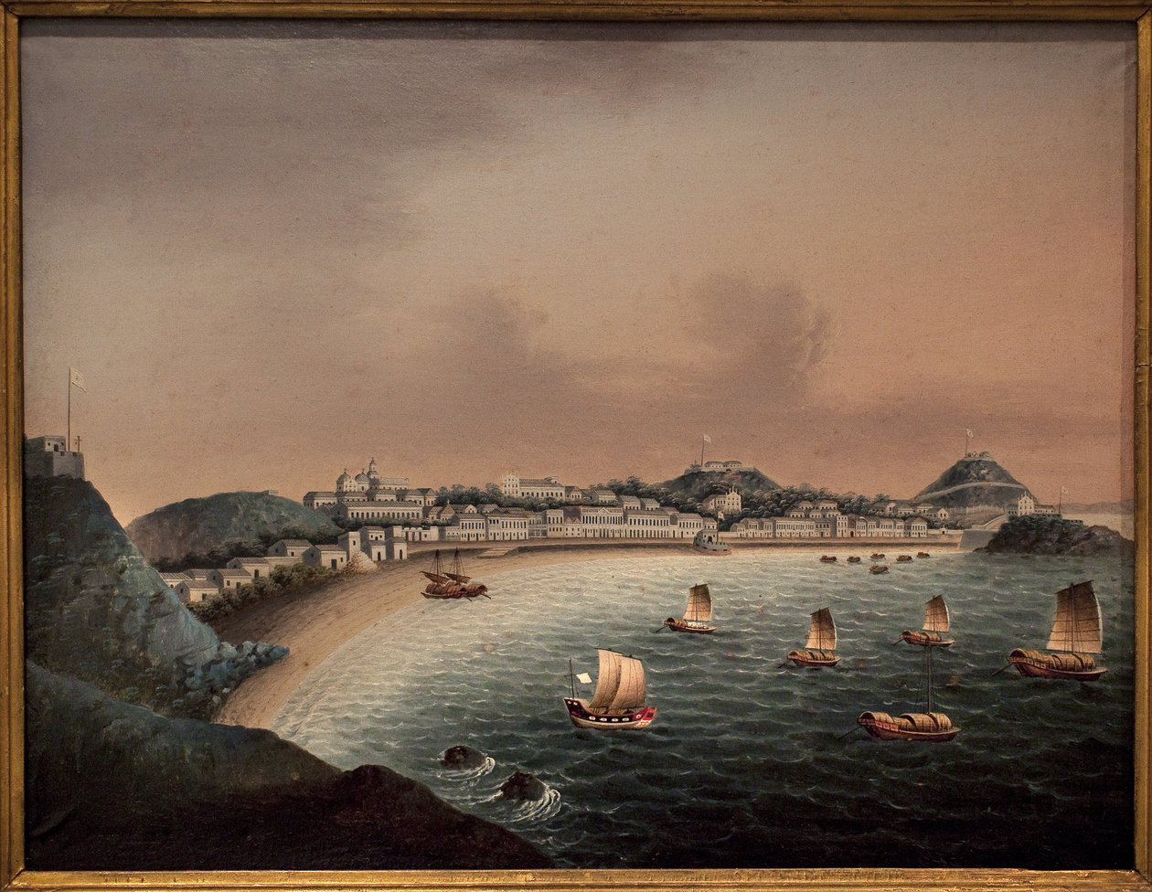 Szigorú szabályok Makaóban (Kína). Kínai művész festménye, olaj, vászon, 18. század eleje. Tengerészeti Múzeum, Rotterdam (Hollandia). alkotó: School Chinese