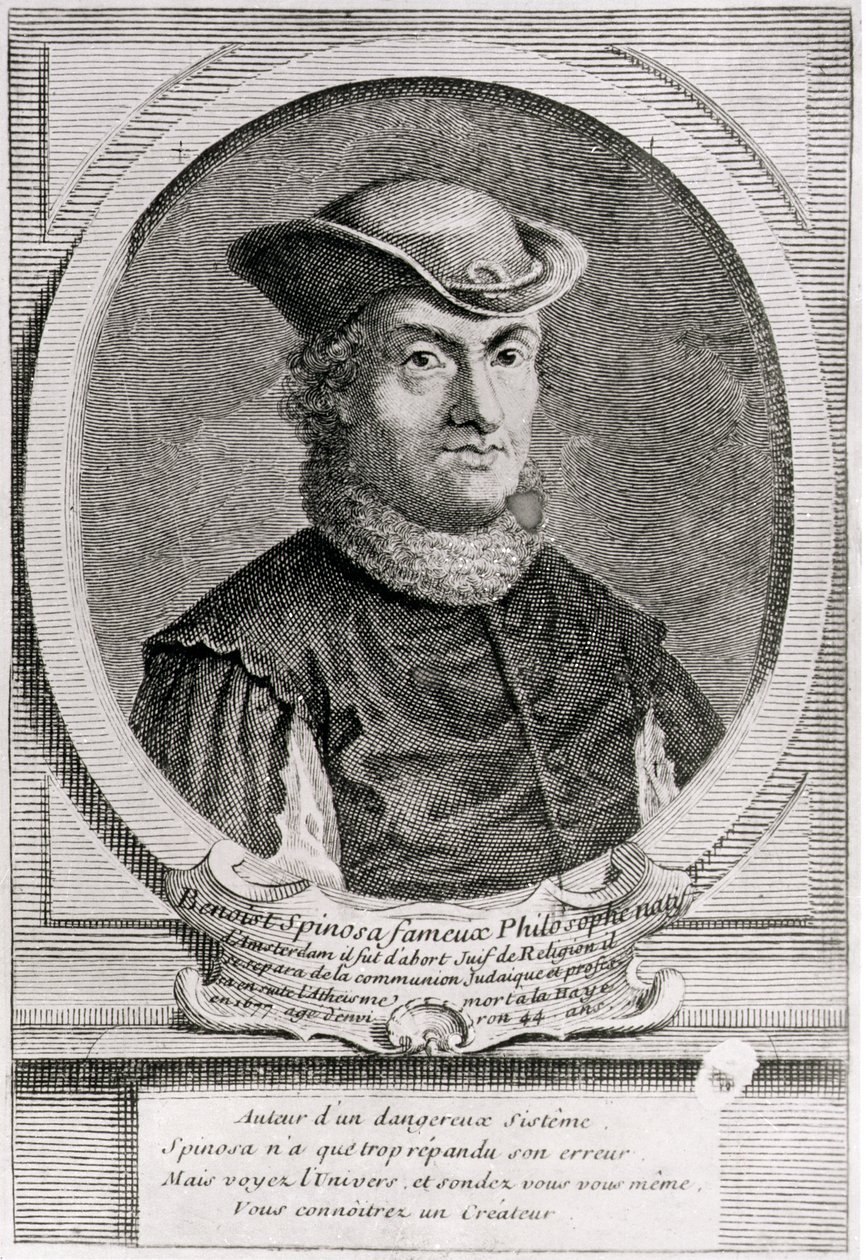 Baruch vagy Benedict Spinoza (1632-77) holland filozófus portréja (metszet) alkotó: School Dutch