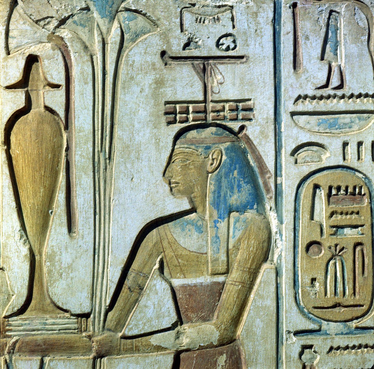 Abydos: Szeti I. templom, amelyet Ozirisz istennek szenteltek. alkotó: School Egyptian