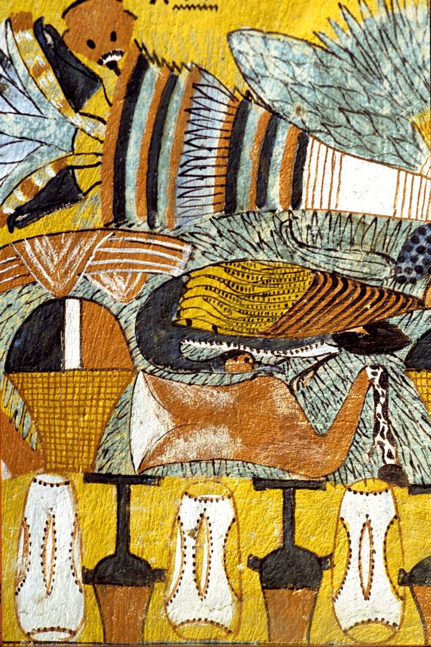 Ókori Egyiptom, falfestmény Sennedjem sírja, Deir el Medina, Théba, A nemesek sírja, A nemesek sírja alkotó: School Egyptian