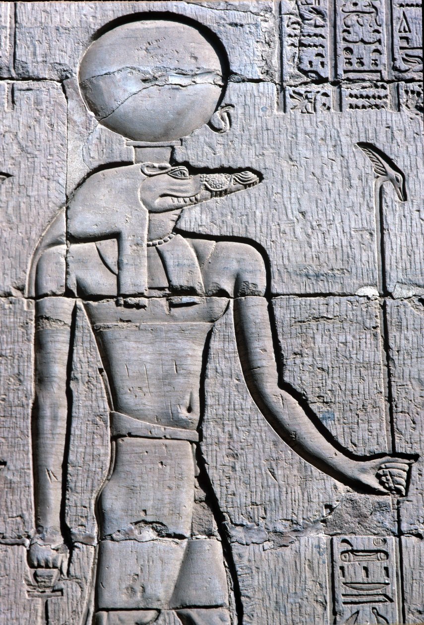 Ókori Egyiptom, Falfestmény/fafaragás, Sebek ankh-t tartva alkotó: School Egyptian