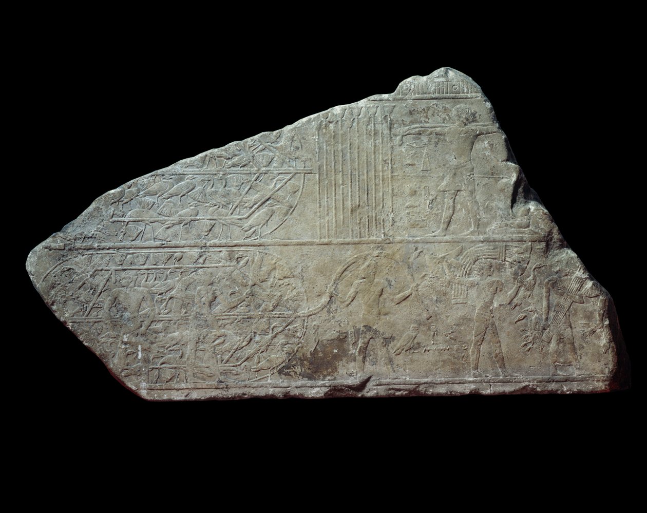 Művészet Egyiptom. jelenet a Nílusi Marees-en. Hálókba szorult vadászmadarak. Párizs, Musee du Louvre alkotó: School Egyptian