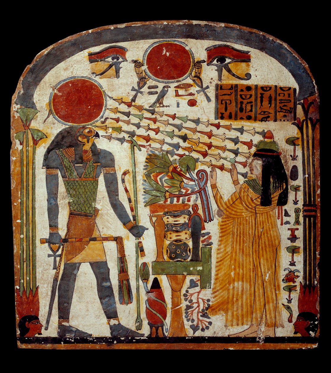 Az ókori Egyiptom művészete: stele de taperet a néhai Taperet imát intéz Re-Horakhtyhoz (Re Horakhty, Kr.e. 900-800 körül) Párizs, Musee Du Louvre alkotó: School Egyptian