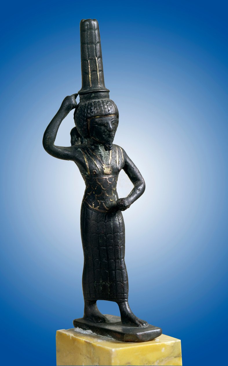Egyiptomi antikvitás: Onouris (vagy Chou) harcos isten szobra, Párizs, Louvre Múzeum alkotó: School Egyptian