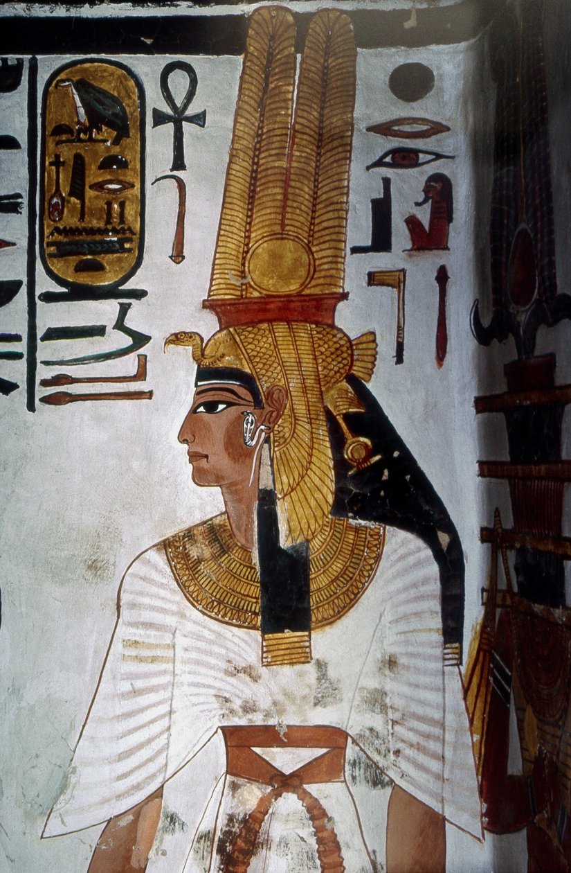 Luxor, Théba: Nefertari portréja (RAMSES II). alkotó: School Egyptian
