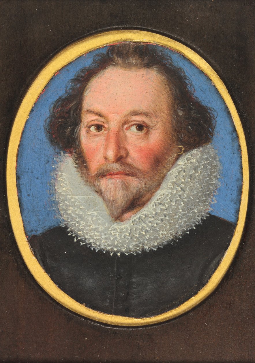 Egy úriember, William Shakespeare (akvarell pergamen) alkotó: School English
