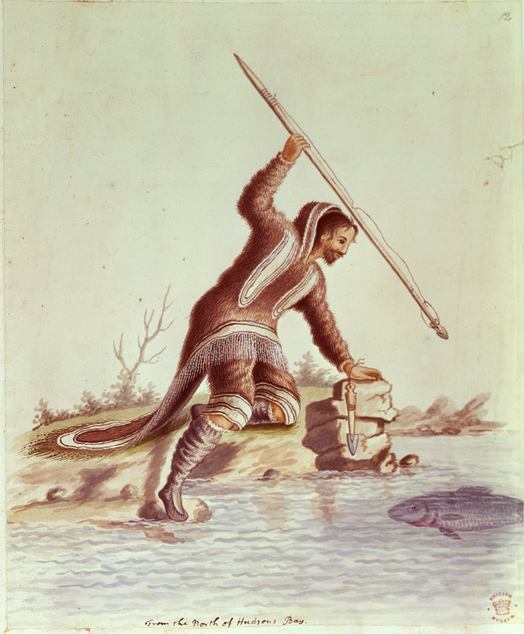 Adjunk hozzá 5253 fol.12 inuit lándzsás halat (színes litho) alkotó: School English