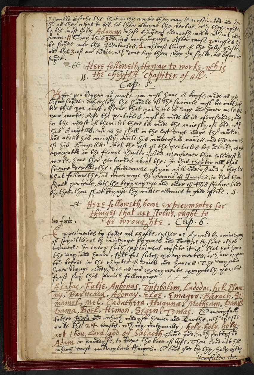 Adja hozzá az MS 36674 f.9v-t (tinta pergamen) „Hogyan kell előkészíteni a kísérleteket, hogy láthatatlanok legyenek”. Salamon királynak tulajdonított bűbáj a láthatatlanság eléréséhez. "Salamon király könyvéből, melynek címe: A tudás kulcsa..." (tinta per alkotó: School English