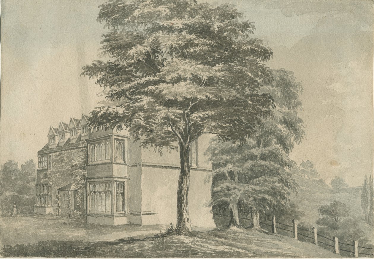 Arley Hall (vagy „kastély”): indiai tusrajz és [?19. század vége] (rajz) alkotó: School English