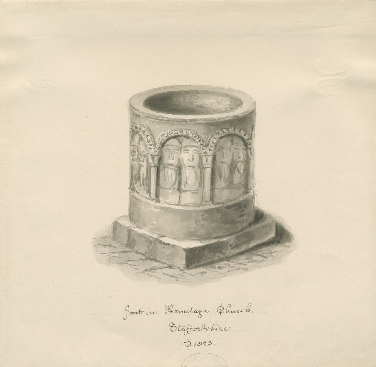 Armitage templom – Déli ajtó: metszet, nd [?1823] (nyomtatás) alkotó: School English