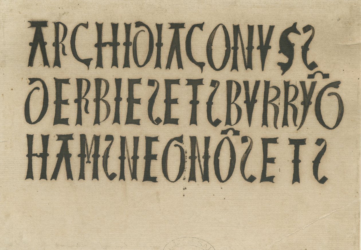 Barton a Needwood-templom alatt - feliratok: tintafakszimile, nd [?18. század] (rajz) alkotó: School English