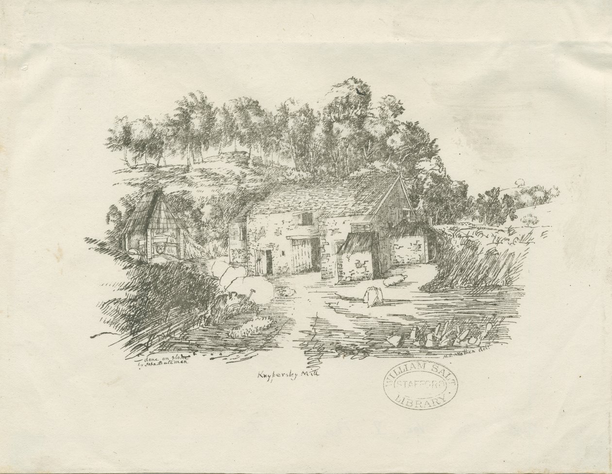 Biddulph – Knypersley Mill: litográfia (matricás), [c 1826] (nyomtatott) alkotó: School English