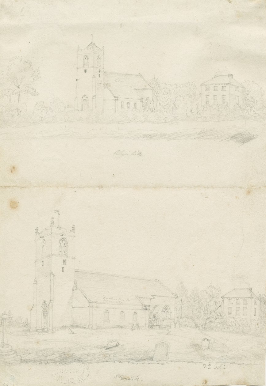 Blymhill templom: ceruzarajzok, nd [1797] (rajz) alkotó: School English