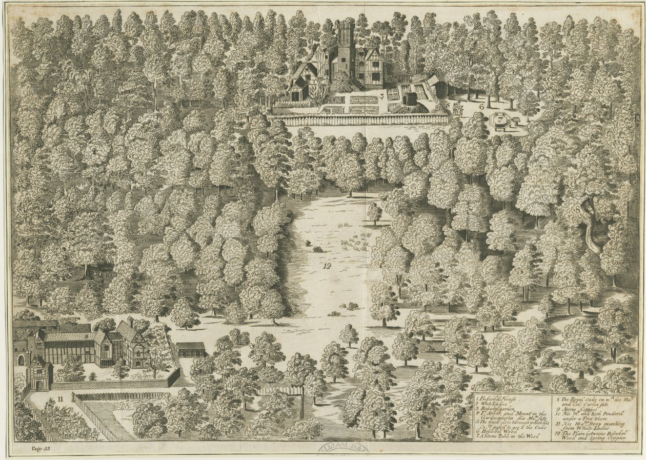 Boscobel-ház: metszet, nd [1809] (nyomtatás) alkotó: School English