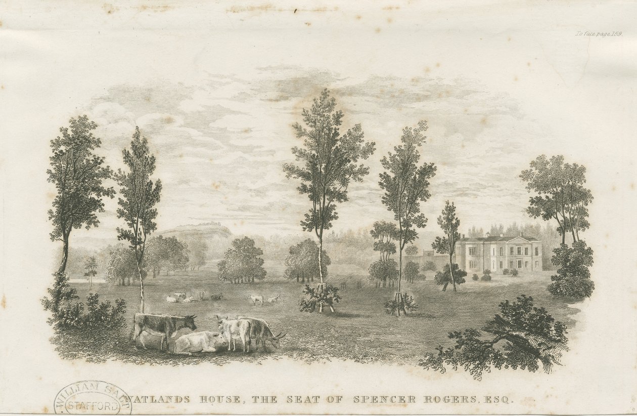 Burslem - Watlands House: metszet, és [?19. század] (nyomtatás) alkotó: School English