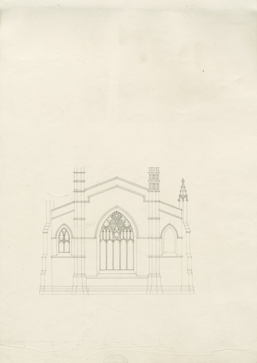 Burton-upon-Trent – Szentháromság-templom: rajz, nd [?1820-as évek] (rajz) alkotó: School English