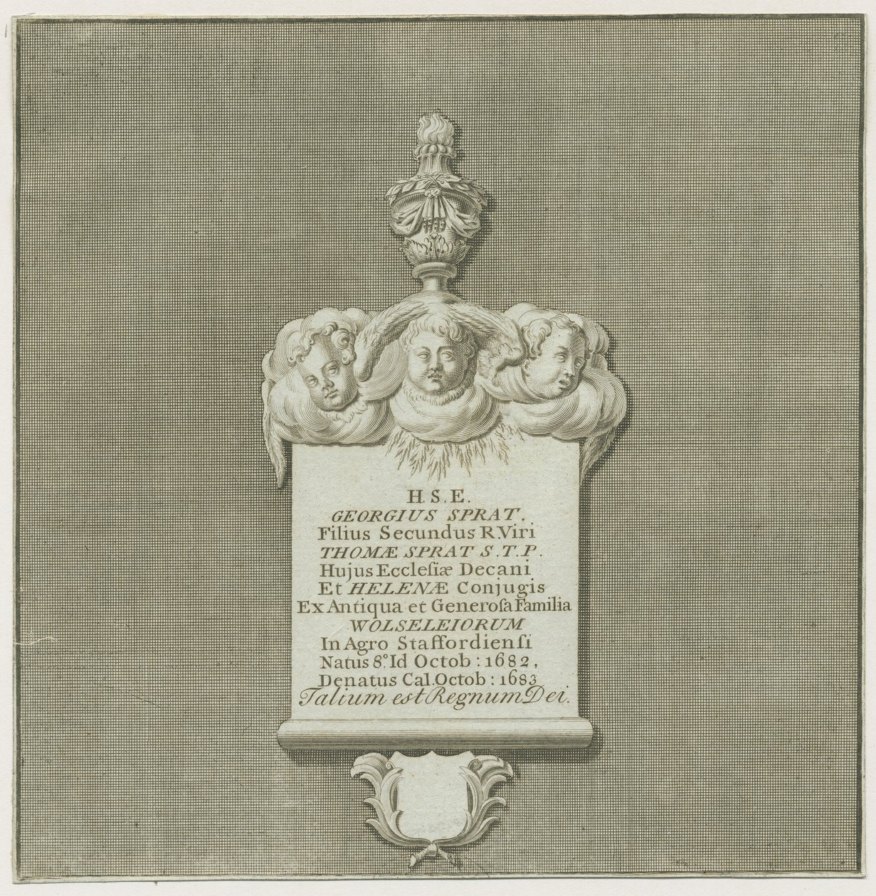 Colwich – Sprat György falfestménye: metszet, és [?XIX. század]. (nyomtatás) alkotó: School English